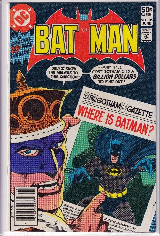 BATMAN (1940) #336 FN/VF