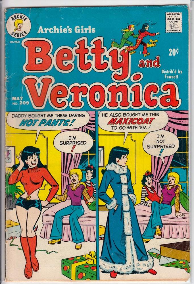 ARCHIE’S GIRLS BETTY & VERONICA #209 VG-
